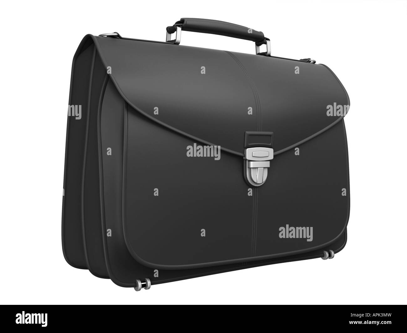 Black Leather Briefcase Stock Photo Alamy