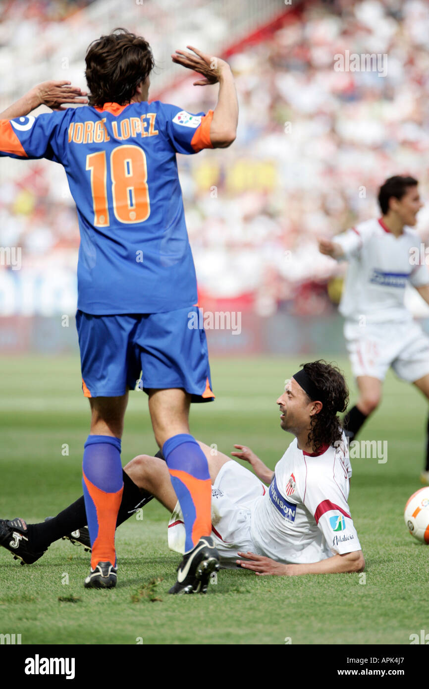 Football action: foul. Stock Photo