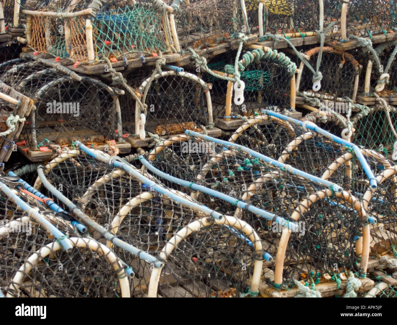 Close up of lobster pots Stock Photo Alamy