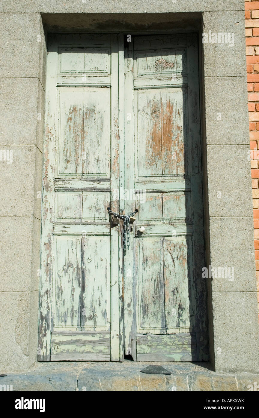 Old and green door Stock Photo - Alamy