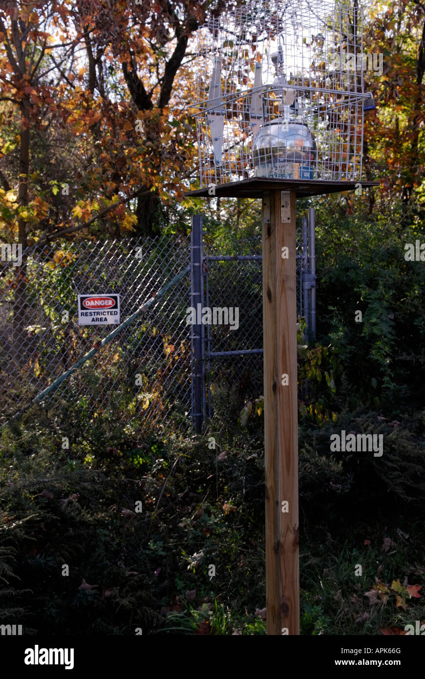 Air quality sampling station. The testing is to monitor VOC emissions