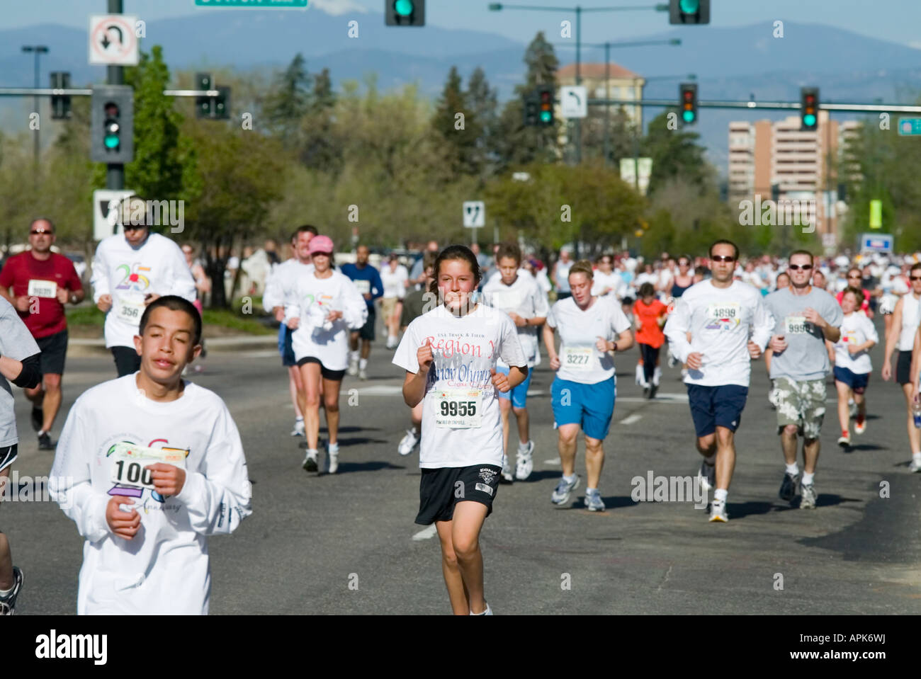 Racing Cherry Creek Stock Photo