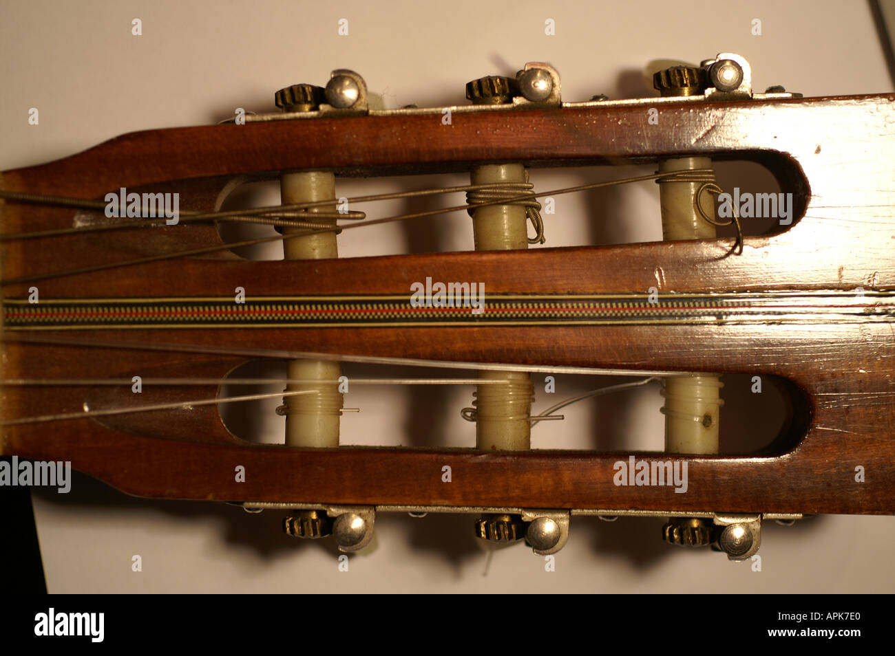 Tuning keys of a guitar Stock Photo Alamy