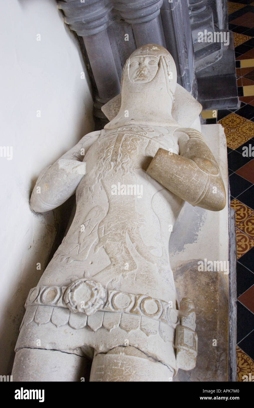 Memorials inside St Davids s cathedral in Pembrokeshire Stock Photo