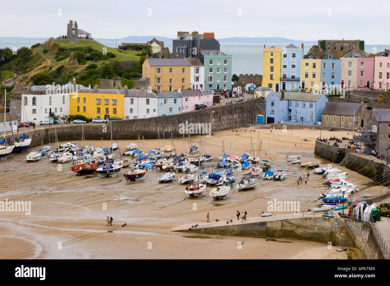 Tenby harbour in Pembrokeshire Wales Stock Photo