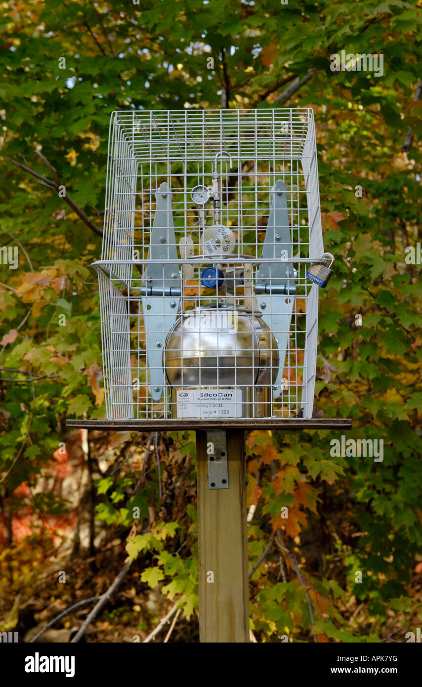 Air quality sampling station. The testing is to monitor VOC emissions