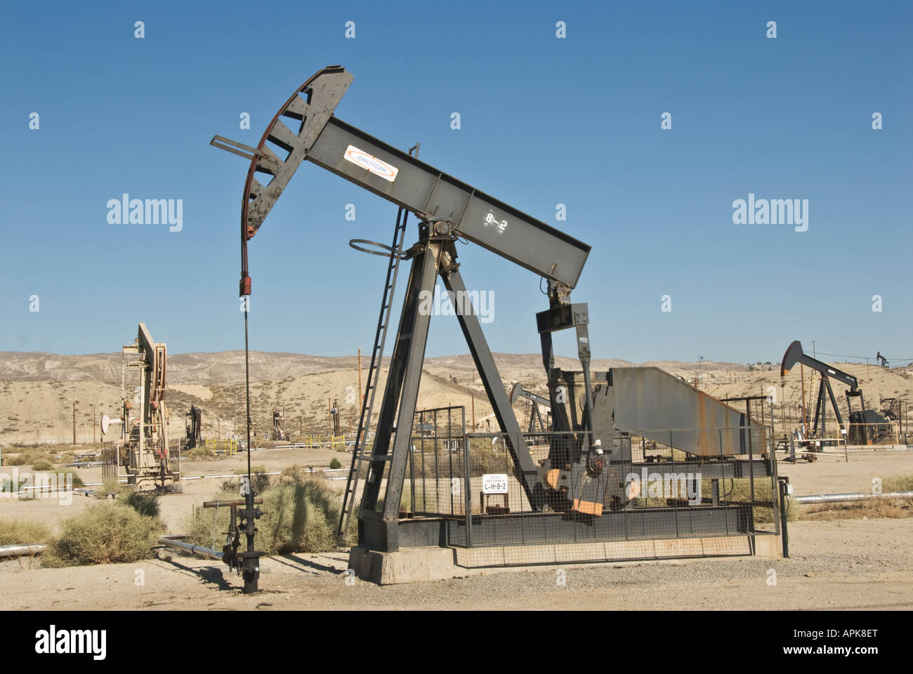 California Central Valley Kern County oil well pumps Stock Photo Alamy