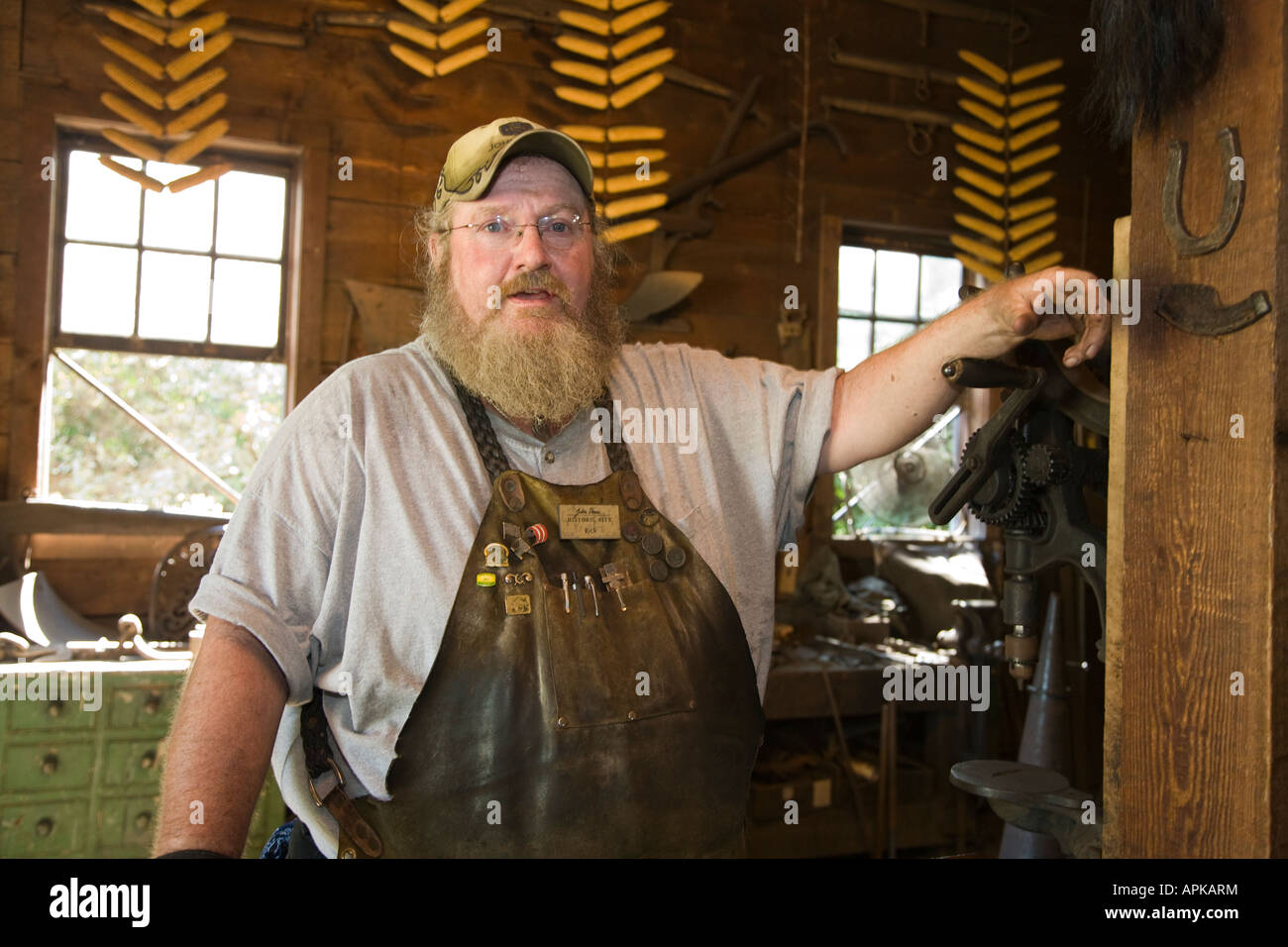ILLINOIS Grand Detour Blacksmith in at John Deere Historic