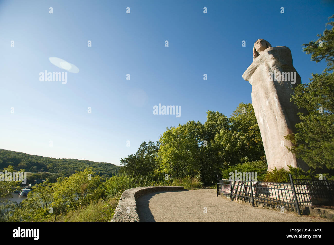 ILLINOIS Oregon Stone Black Hawk statue designed Lorado Taft American
