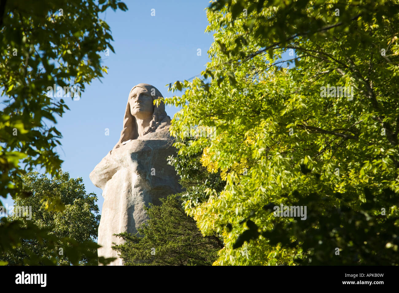 ILLINOIS Oregon Stone Black Hawk statue designed Lorado Taft American