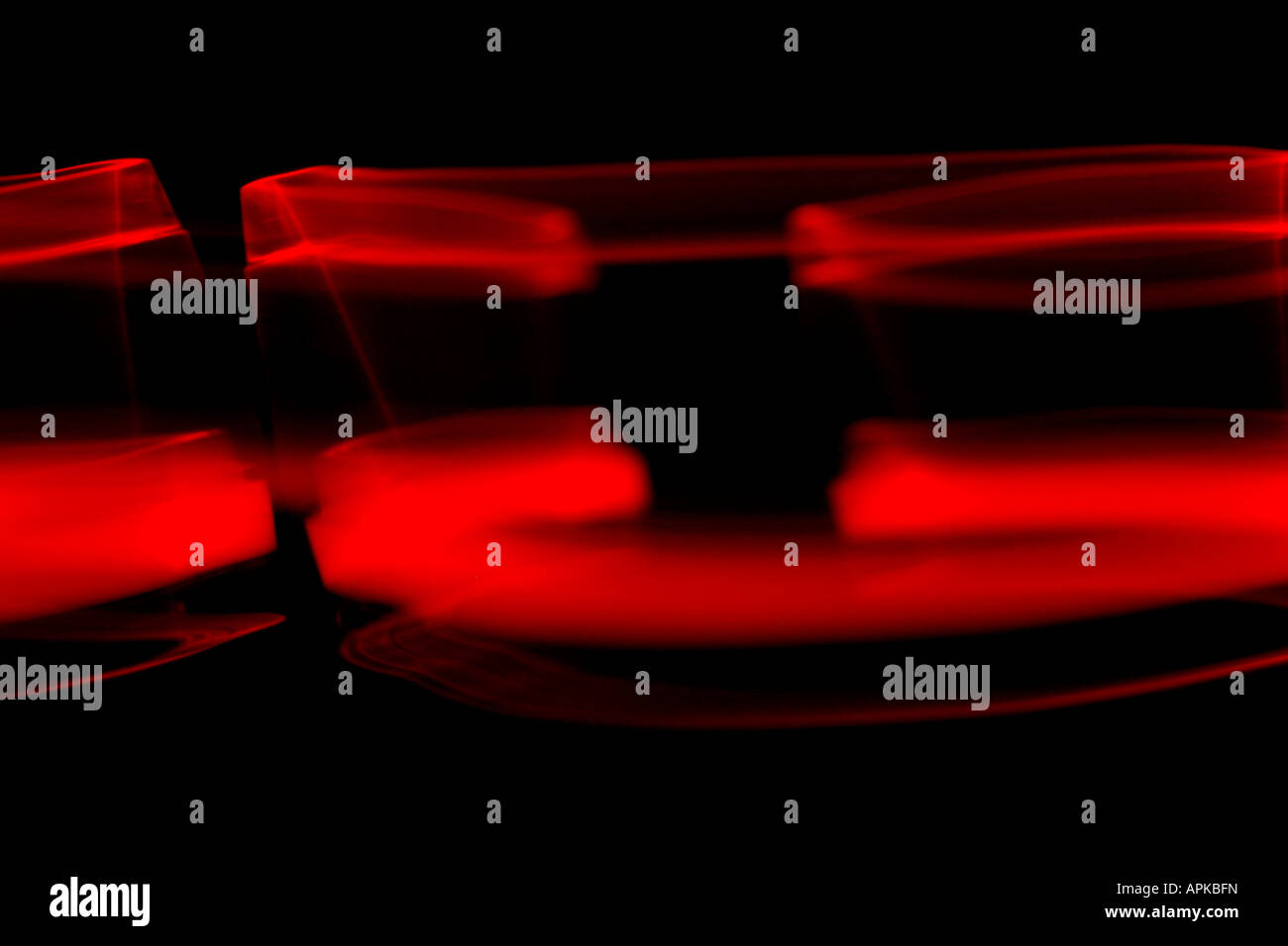 Abstract of Red Light on Black Background Stock Photo