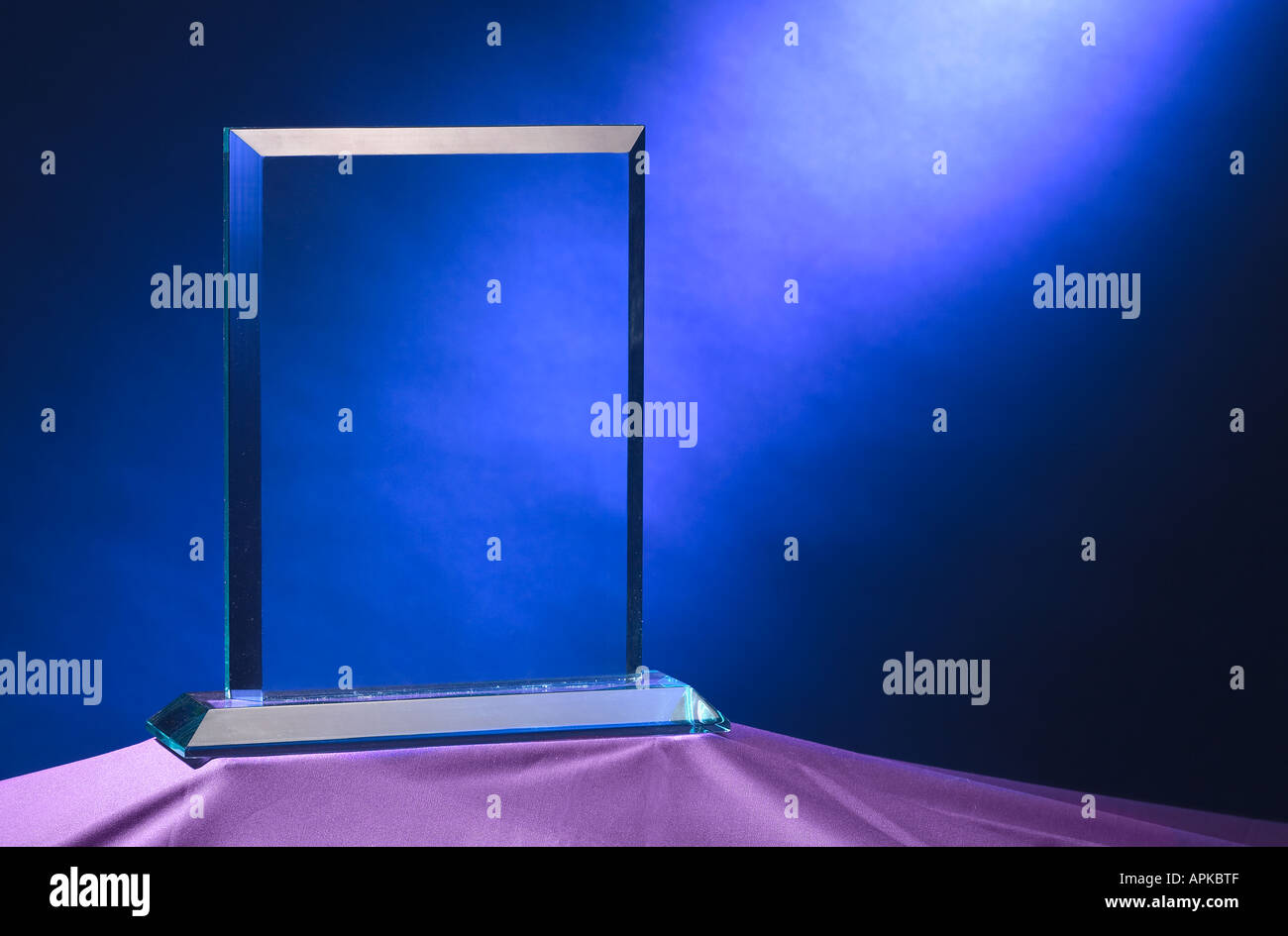 Blank Award Plaque Stock Photo