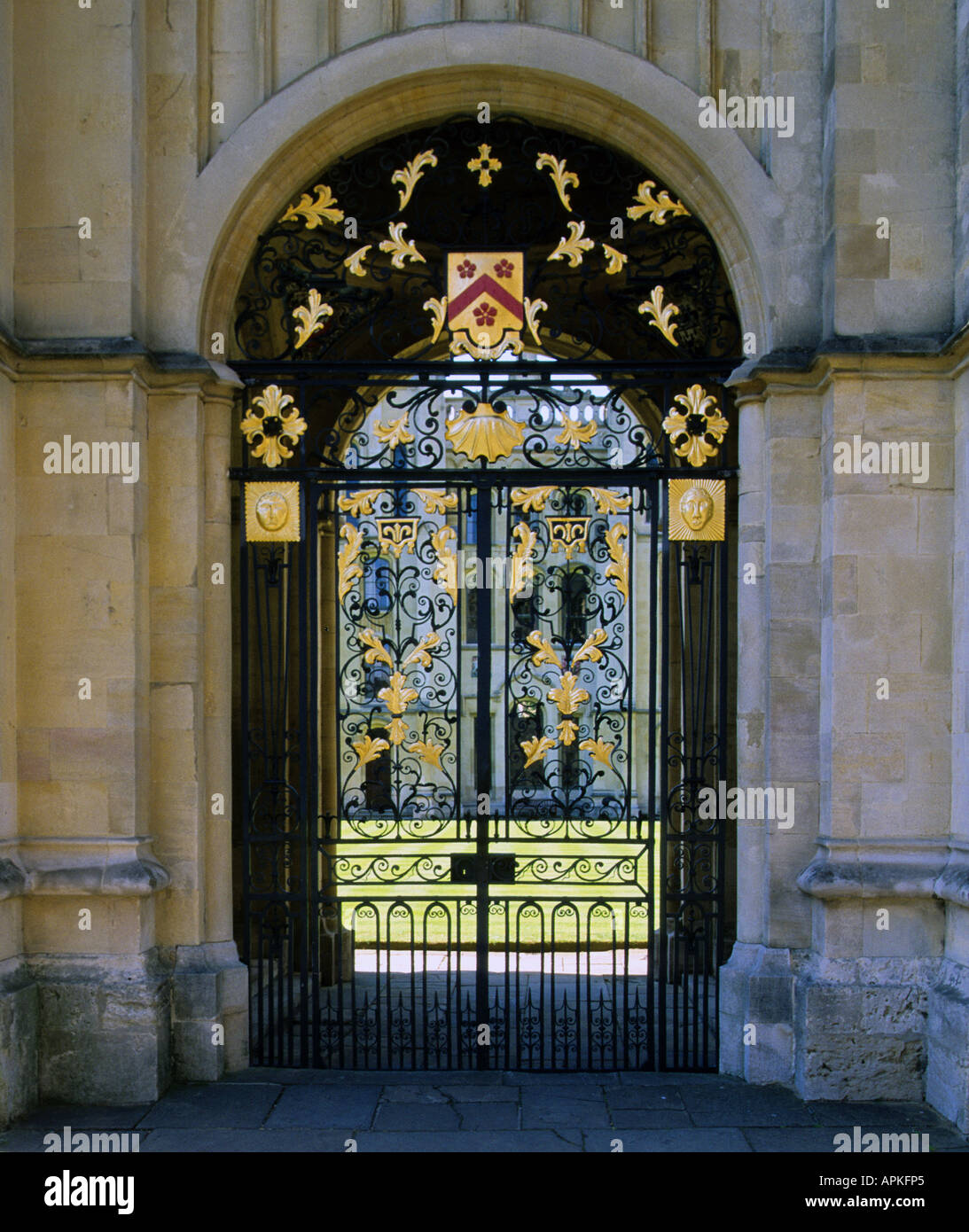 Decorative gates of All Souls College Oxford Stock Photo Alamy