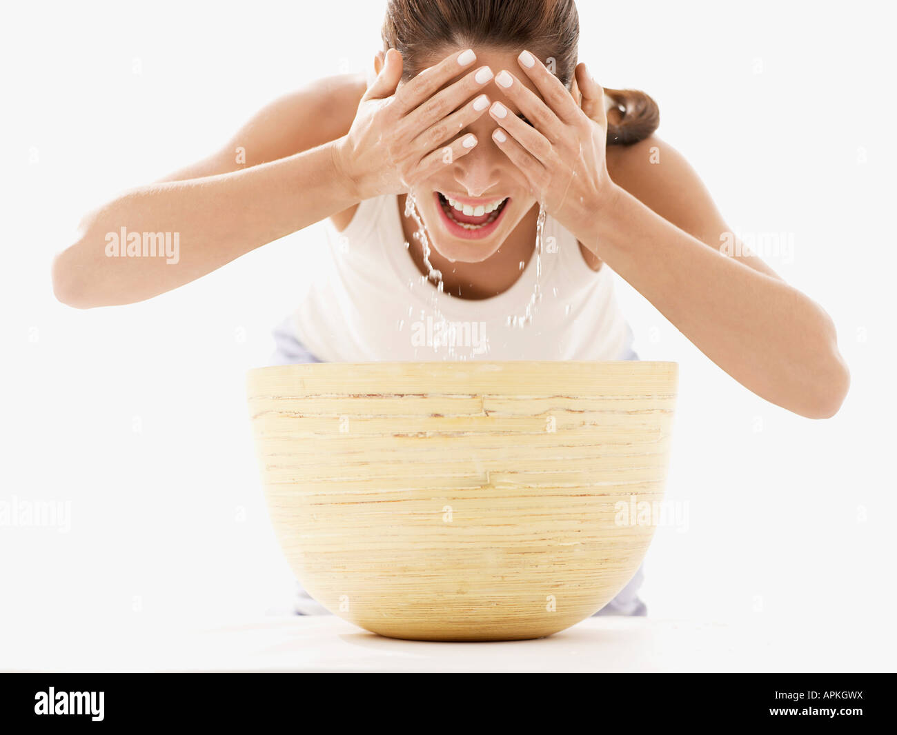 Woman and washing face hi-res stock photography and images - Alamy