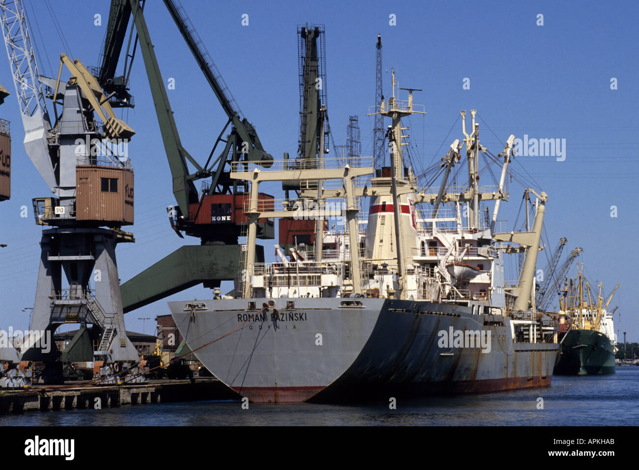 Gdansk Polish Town City Poland Harbor Port History Stock Photo