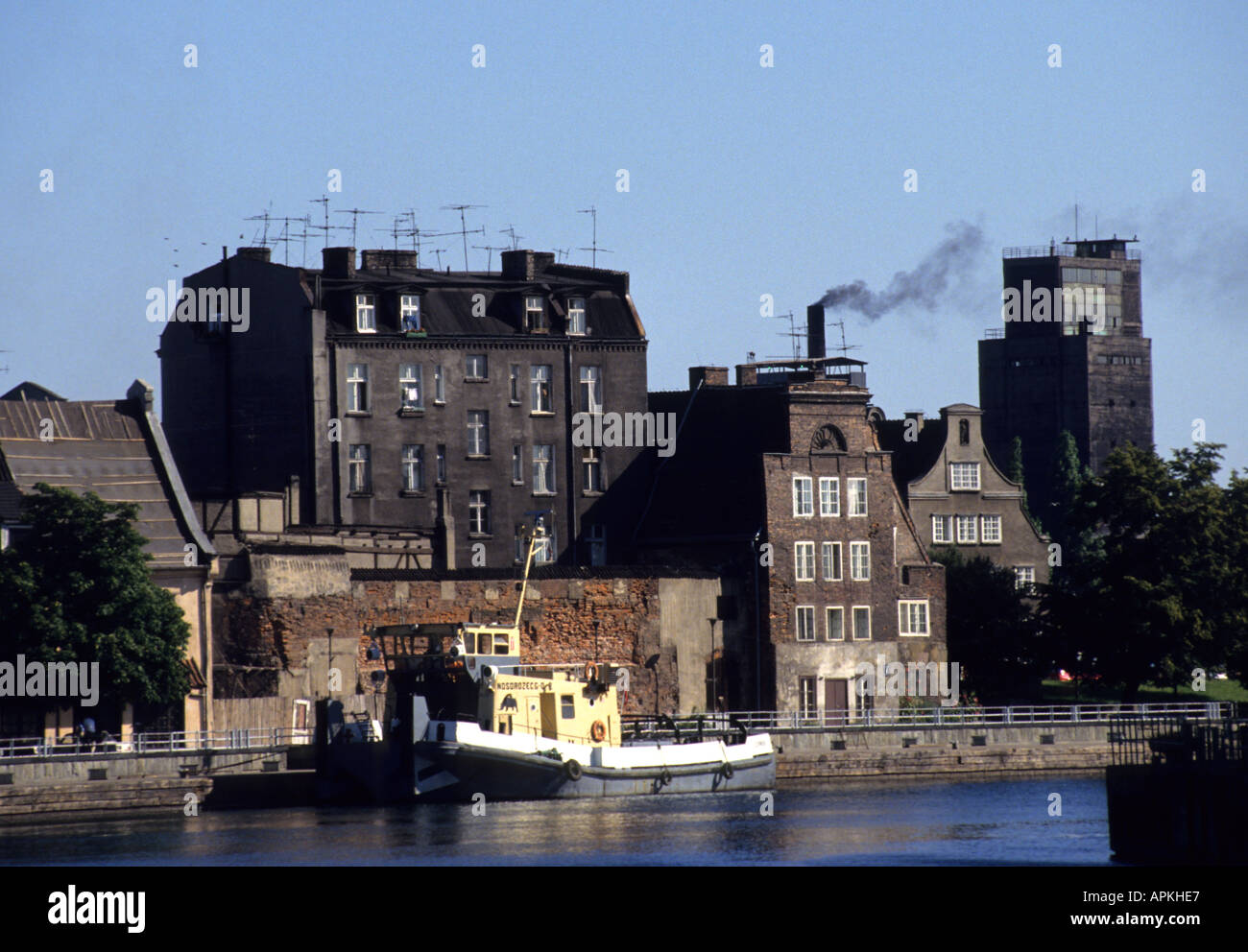 Gdansk Polish Town City Poland Harbor Port History Stock Photo