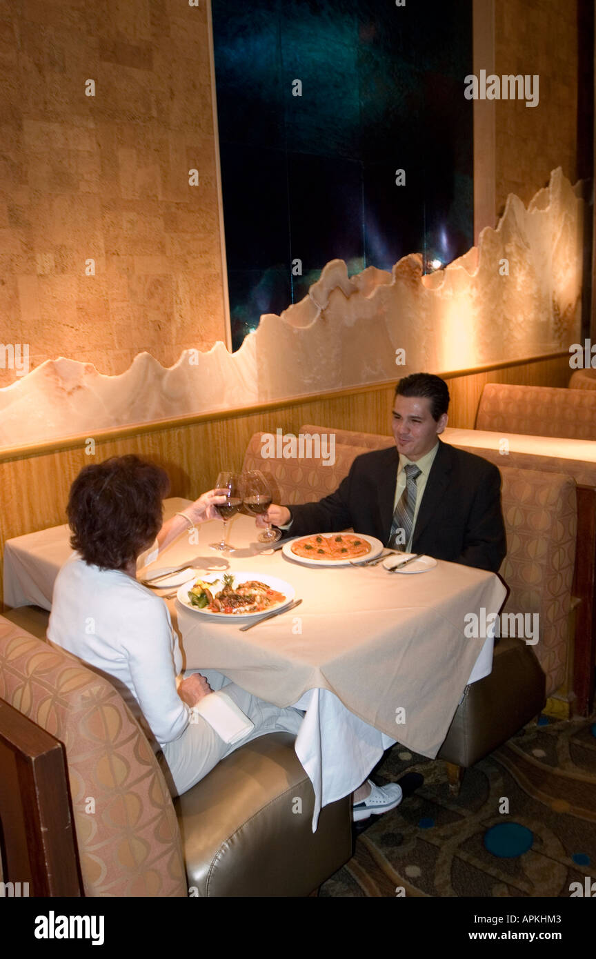 Couple in a restaurant in las Vegas Nevada NV Stock Photo Alamy
