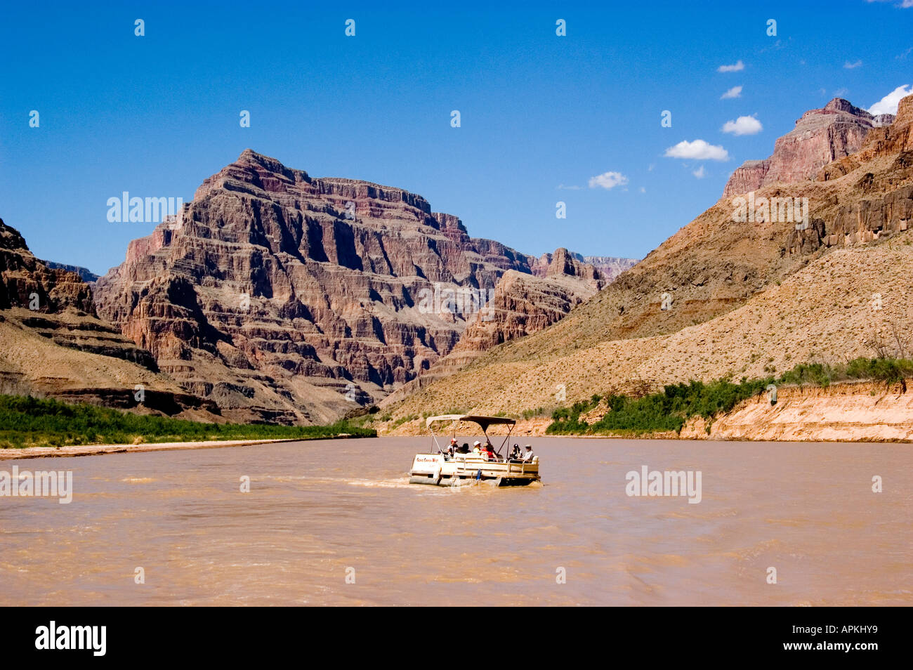 Scenic Grand Canyon Boat trip Boating pontoon boat on Colorado River