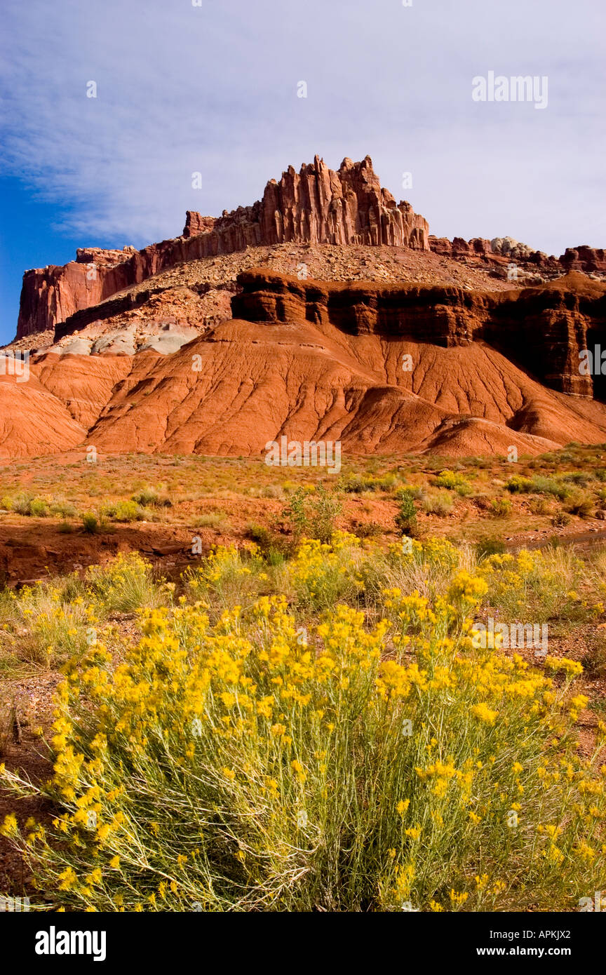 Capitol Reef National Park Utah UT The Castle from the Visitor s Center Stock Photo