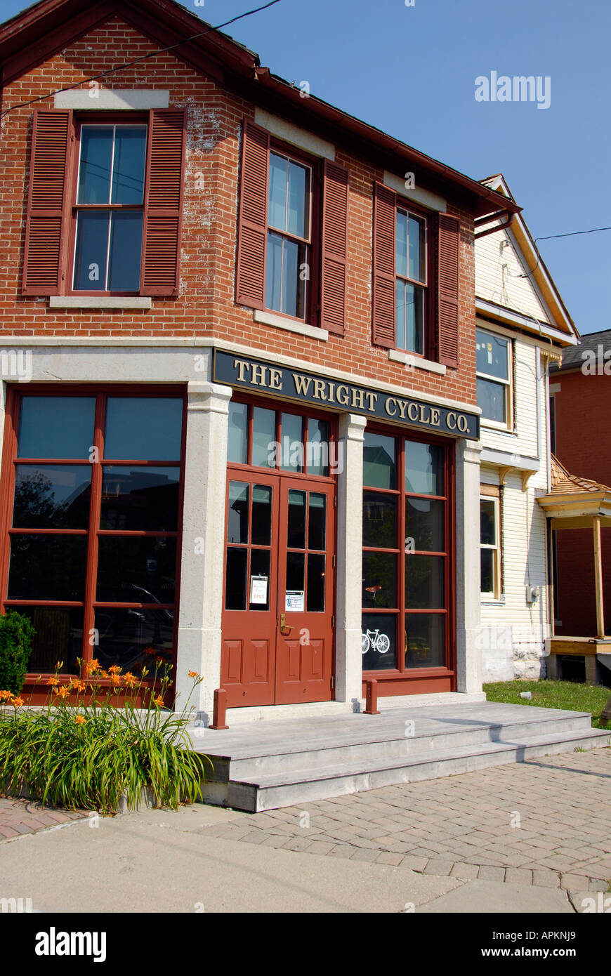 The original Wright Brothers Cycle Company building located in the city