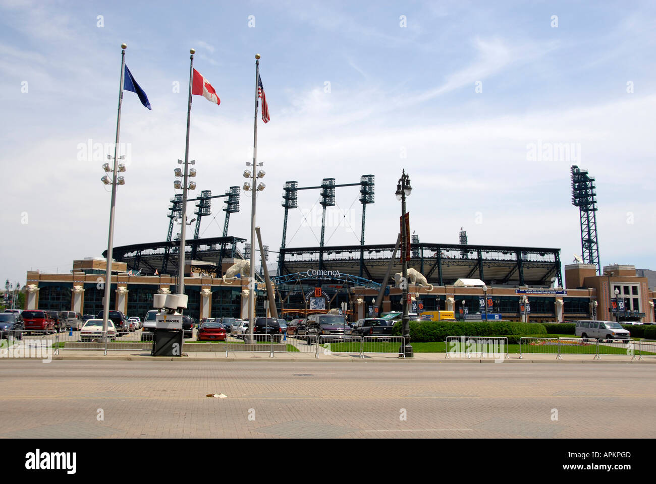 Comerica Ball Park home of the Detroit Tigers professional baseball team Stock Photo