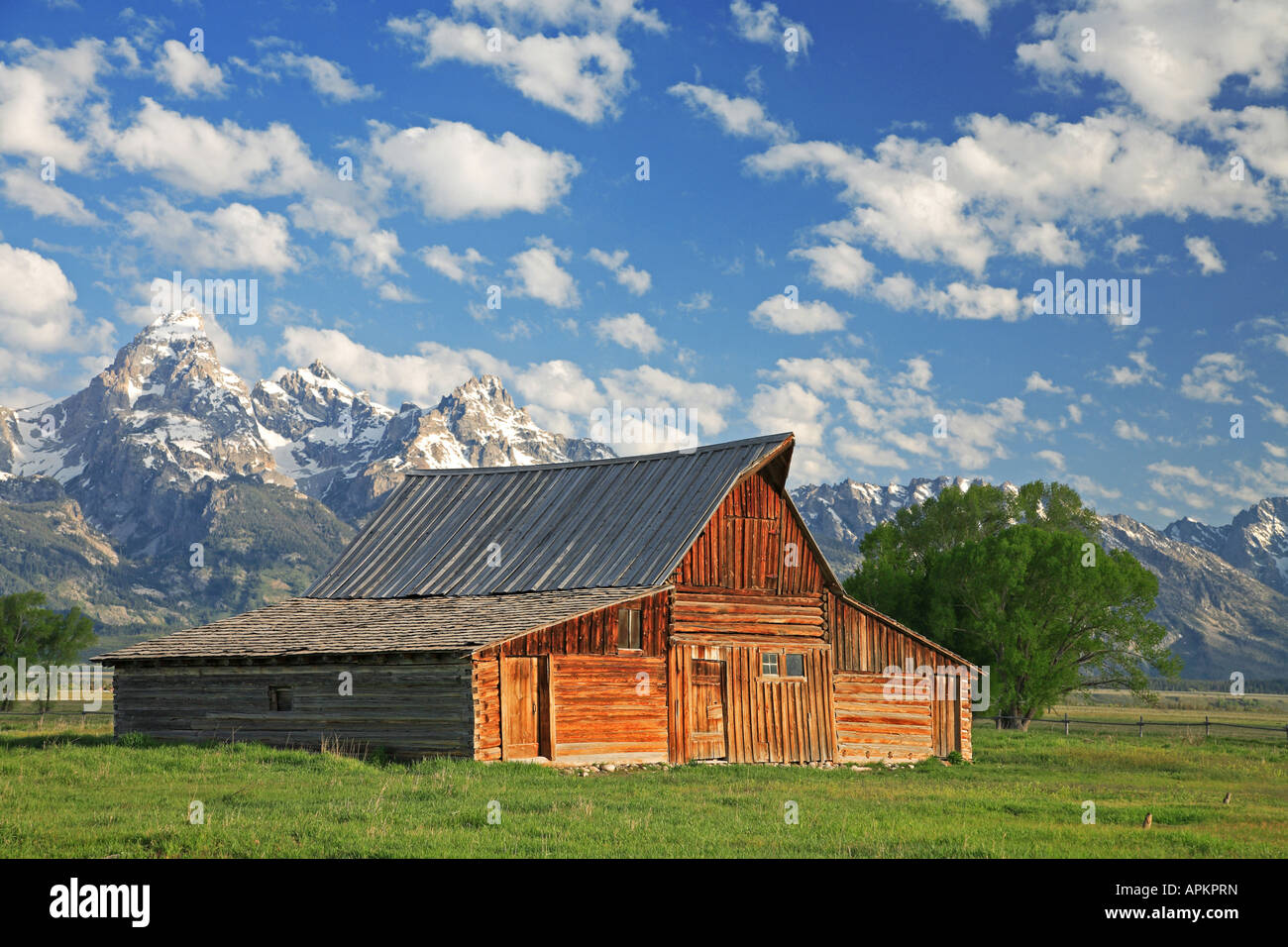 Ranch in Wyoming Moulton Barn, USA, Wyoming, Grand Teton NP Stock