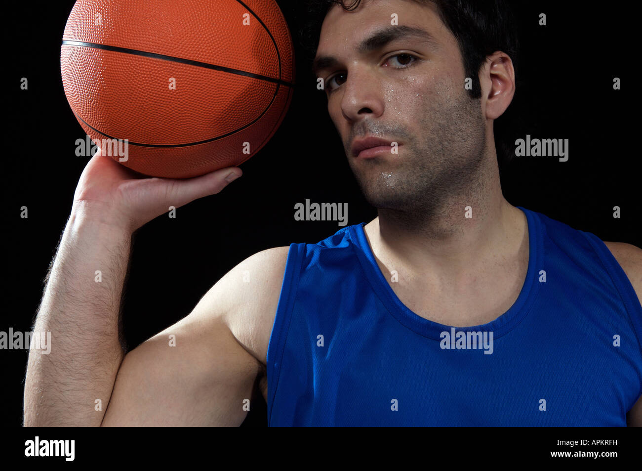 Basketball player with ball Stock Photo Alamy