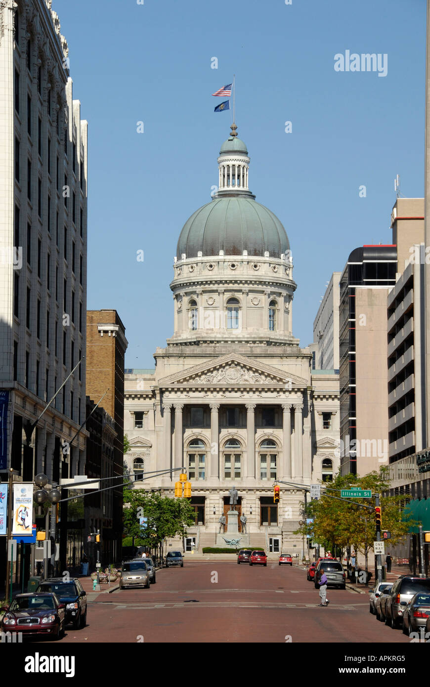 The State Capitol Building at Indianapolis Indiana IN Stock Photo