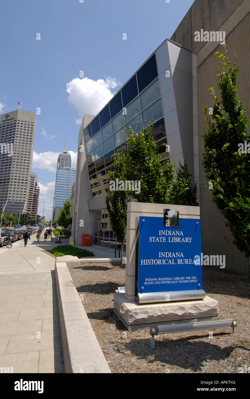 Indiana State Library located Downtown Indianapolis Indiana IN Stock ...