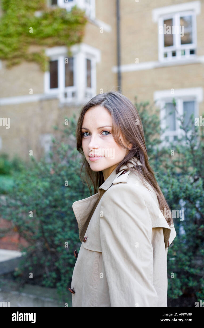 Woman trench coat walking hi-res stock photography and images - Page 6 -  Alamy