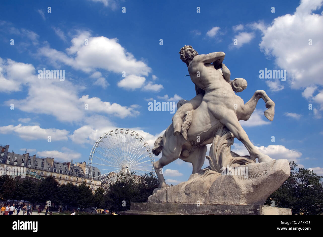 A centaur sculpture in the Jardin des Tuileries in Paris, France. Stock Photo