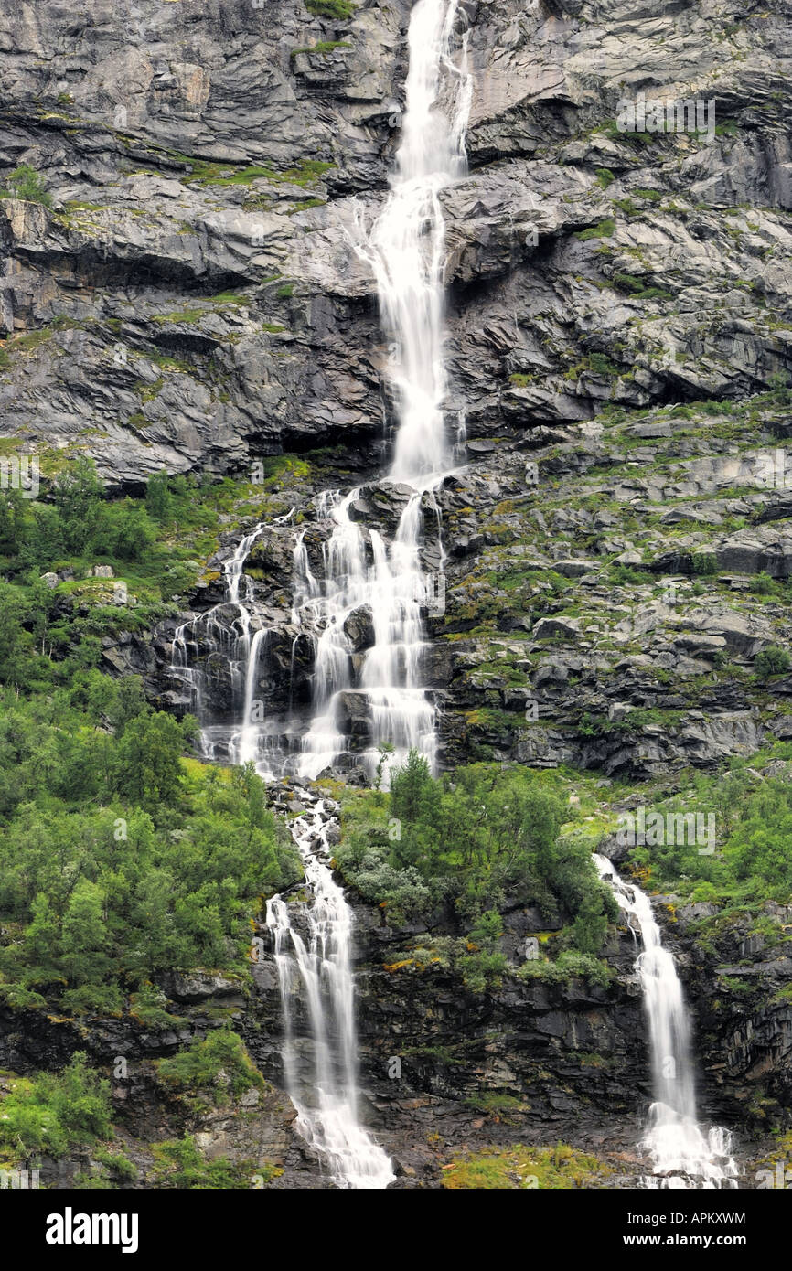 waterfall in the Stora Sjoefallet National park, Sweden, Lapland Stock Photo