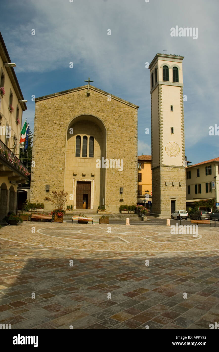 chiesa castel d'aiano bologna piazza Stock Photo