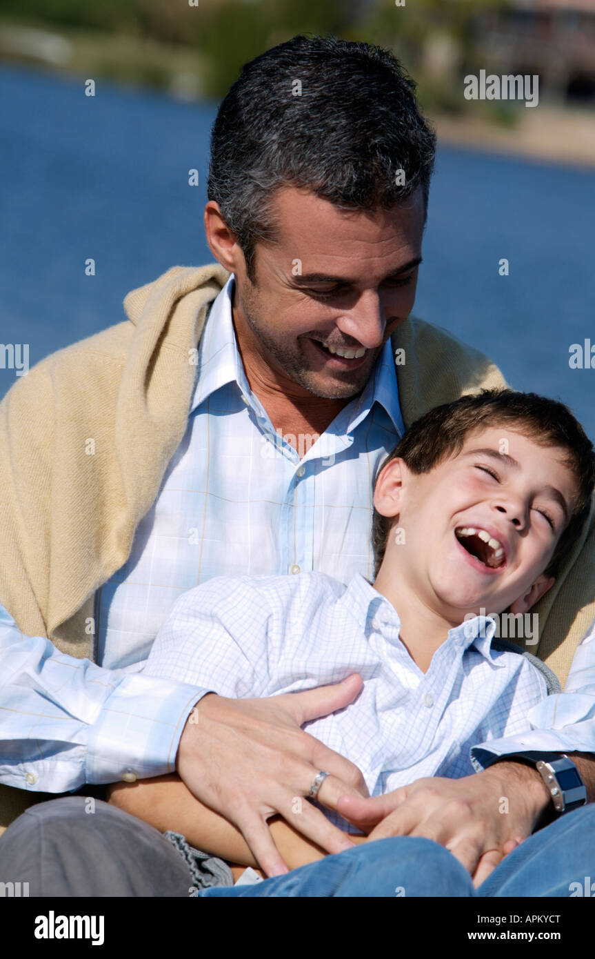 Father and son Stock Photo