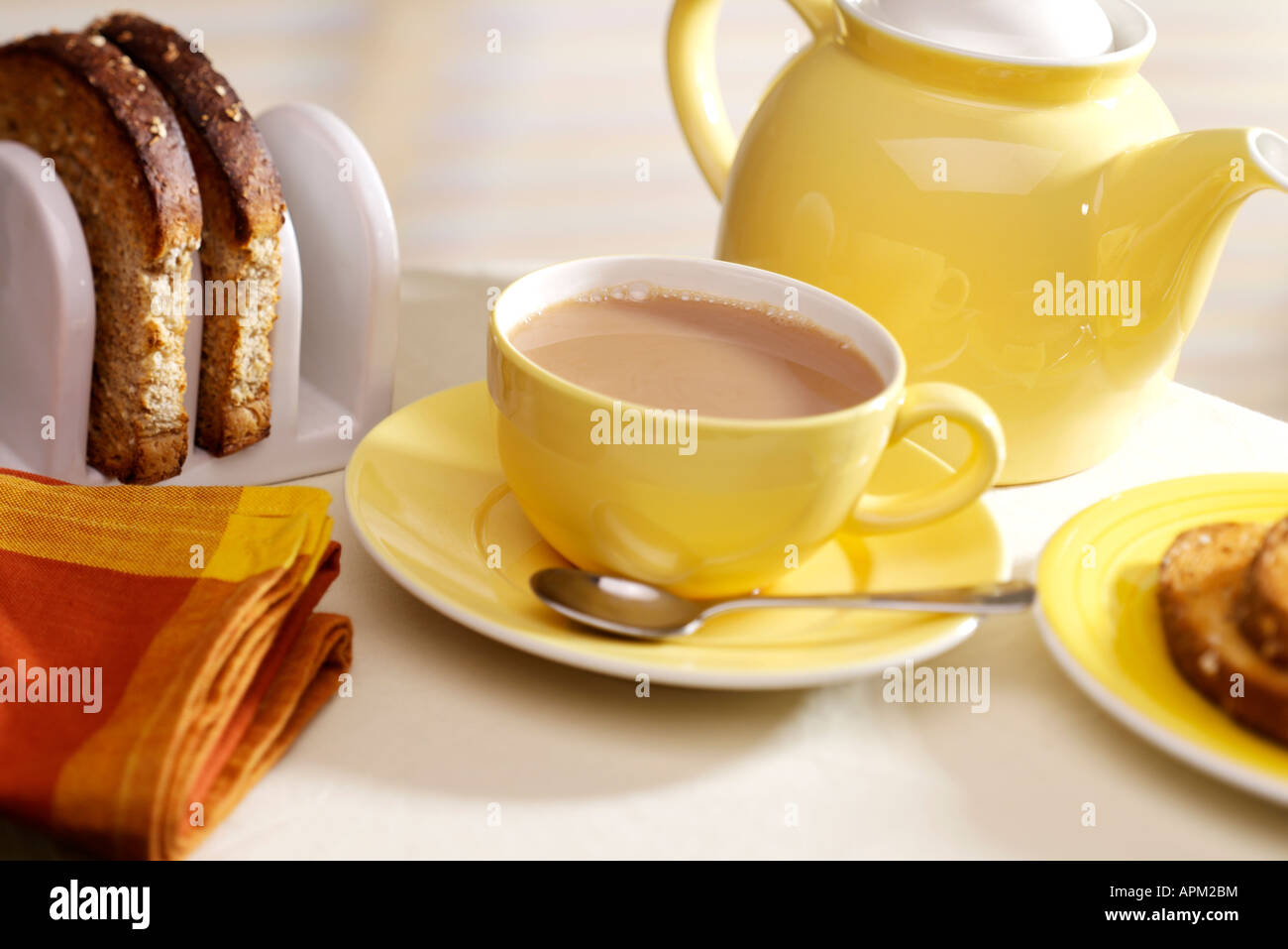 Tea and toast Stock Photo Alamy
