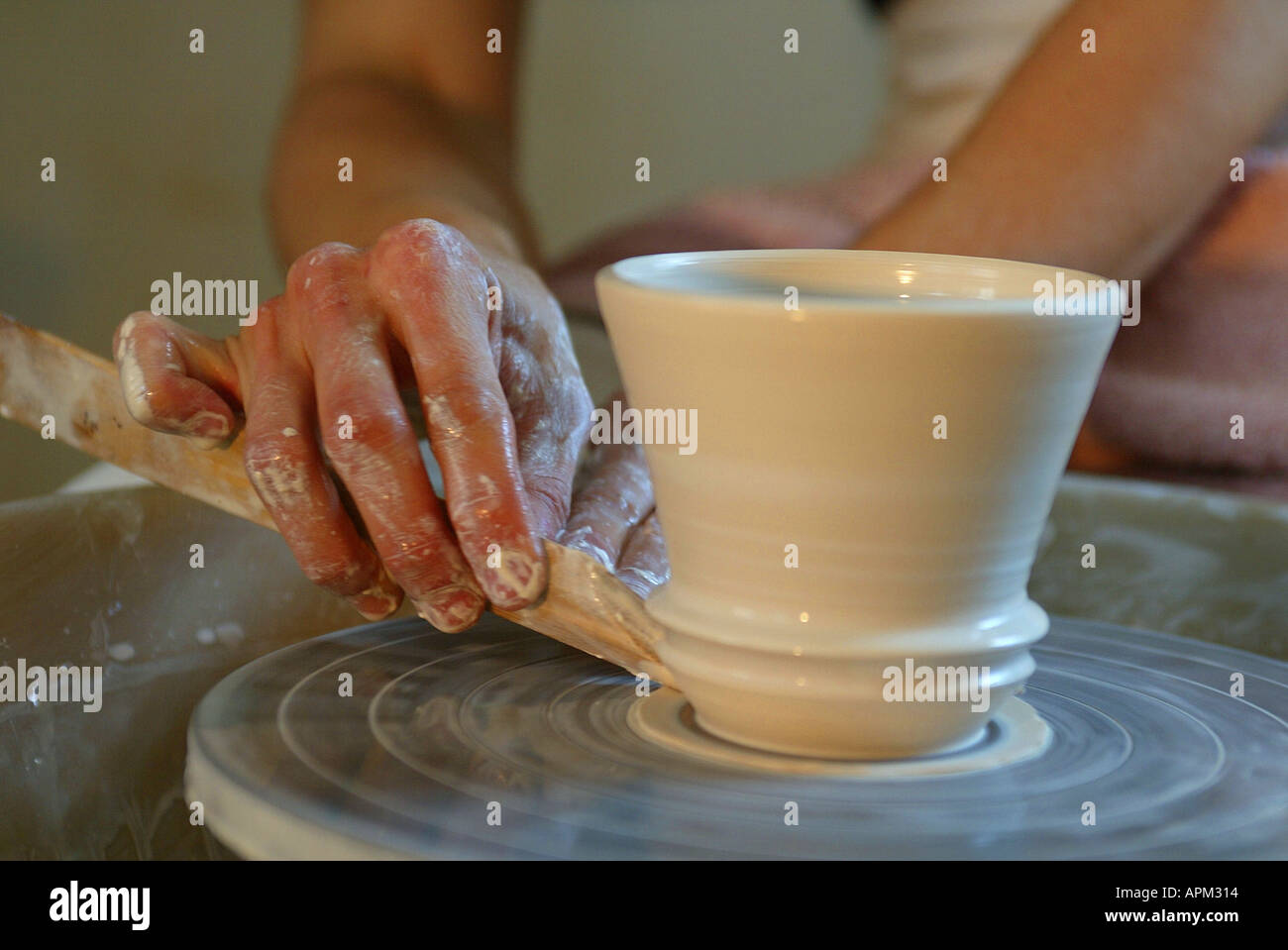 Potter's wheel Stock Photo