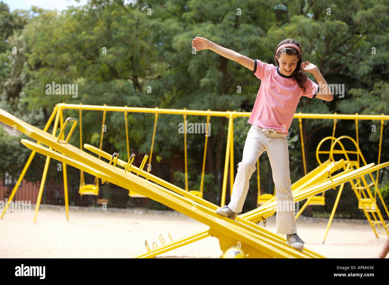 Children in playground Stock Photo