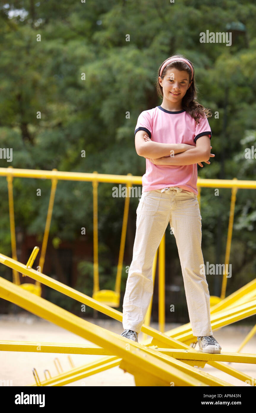 Children in playground Stock Photo