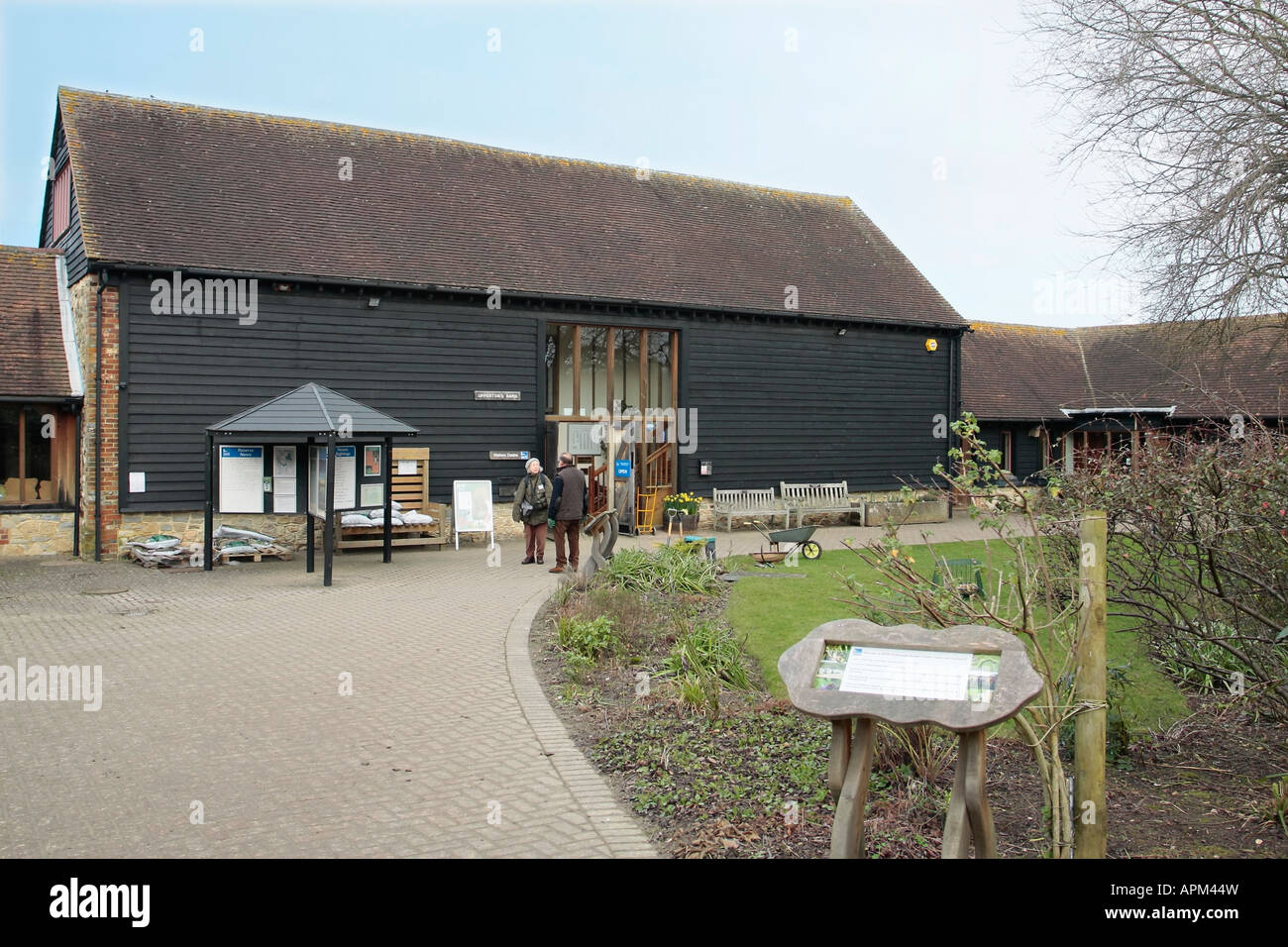 The Visitor Centre at RSPB Pulborough Brooks, Sussex, England Stock Photo