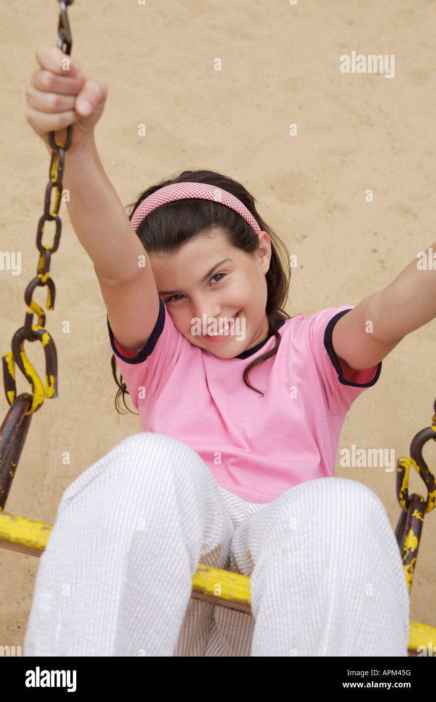 Children in playground Stock Photo