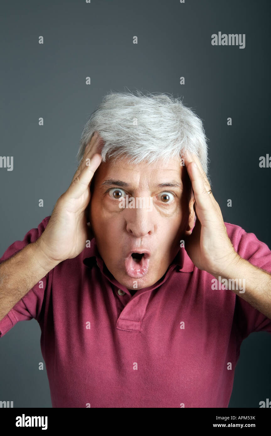 Studio portrait of a man, expressions Stock Photo