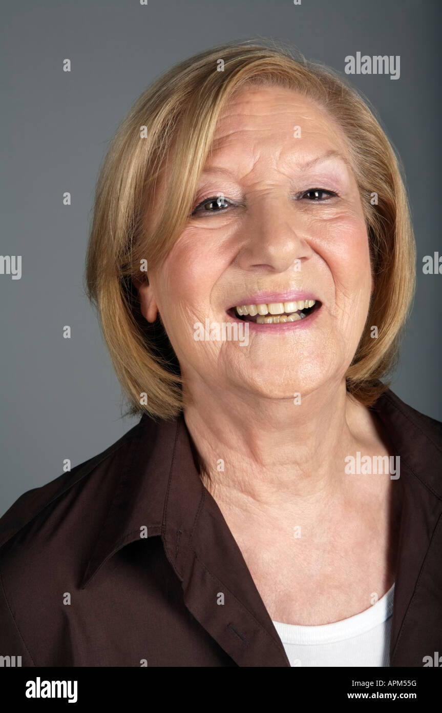 Studio portrait of a woman, expressions Stock Photo