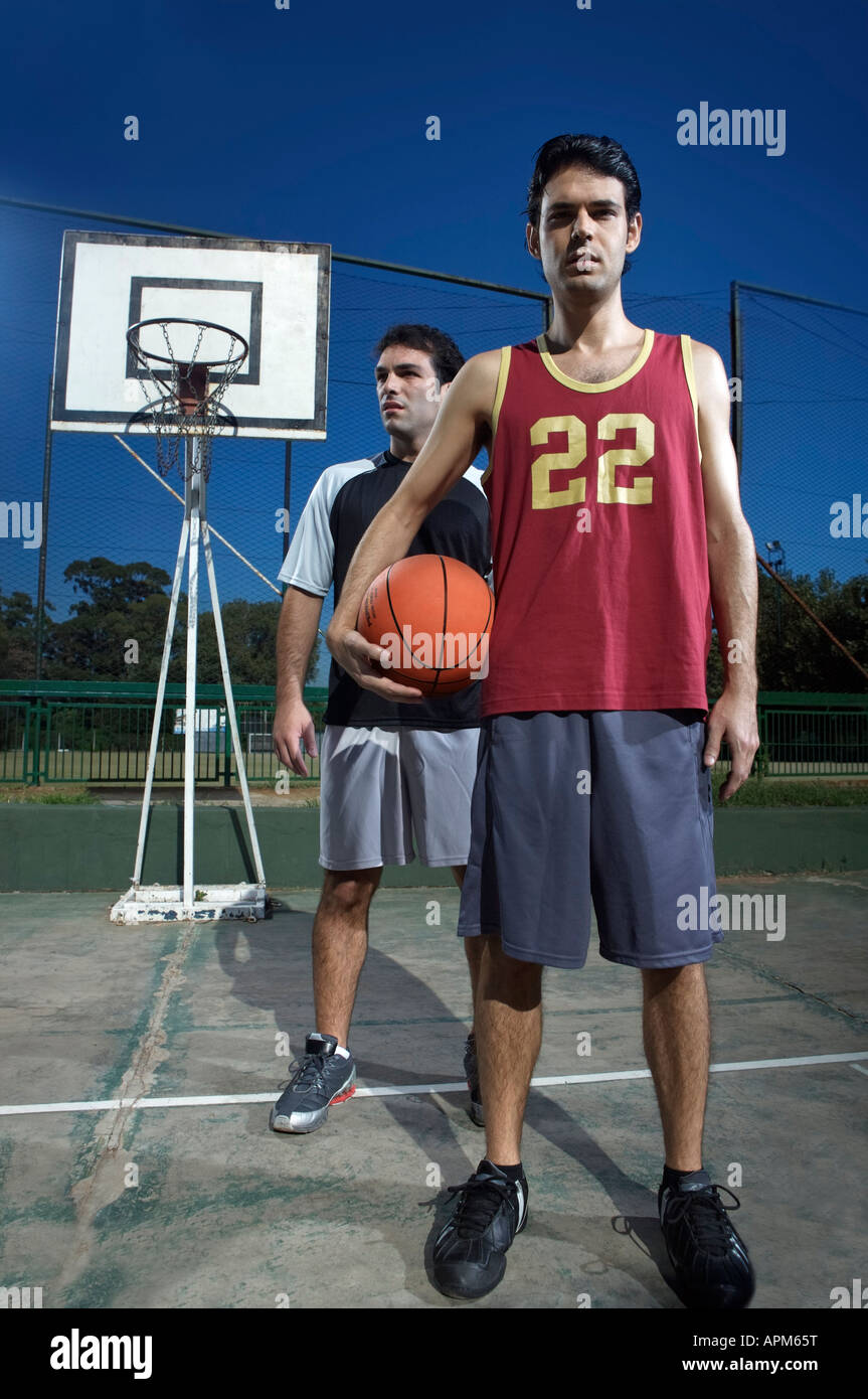 Two basketball players Stock Photo - Alamy