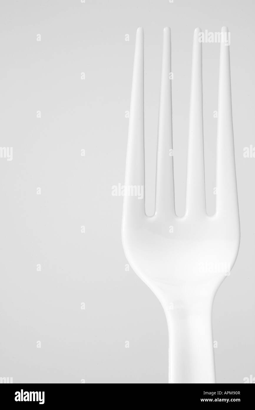 Single plastic fork (closeup Stock Photo Alamy
