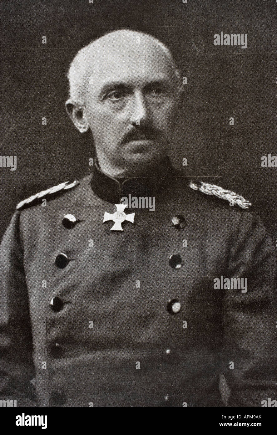 Otto Ernst Vinzent Leo von Below 1857 - 1944. German general during the First World War.  From Tannenberg, published Berlin,1928. Stock Photo