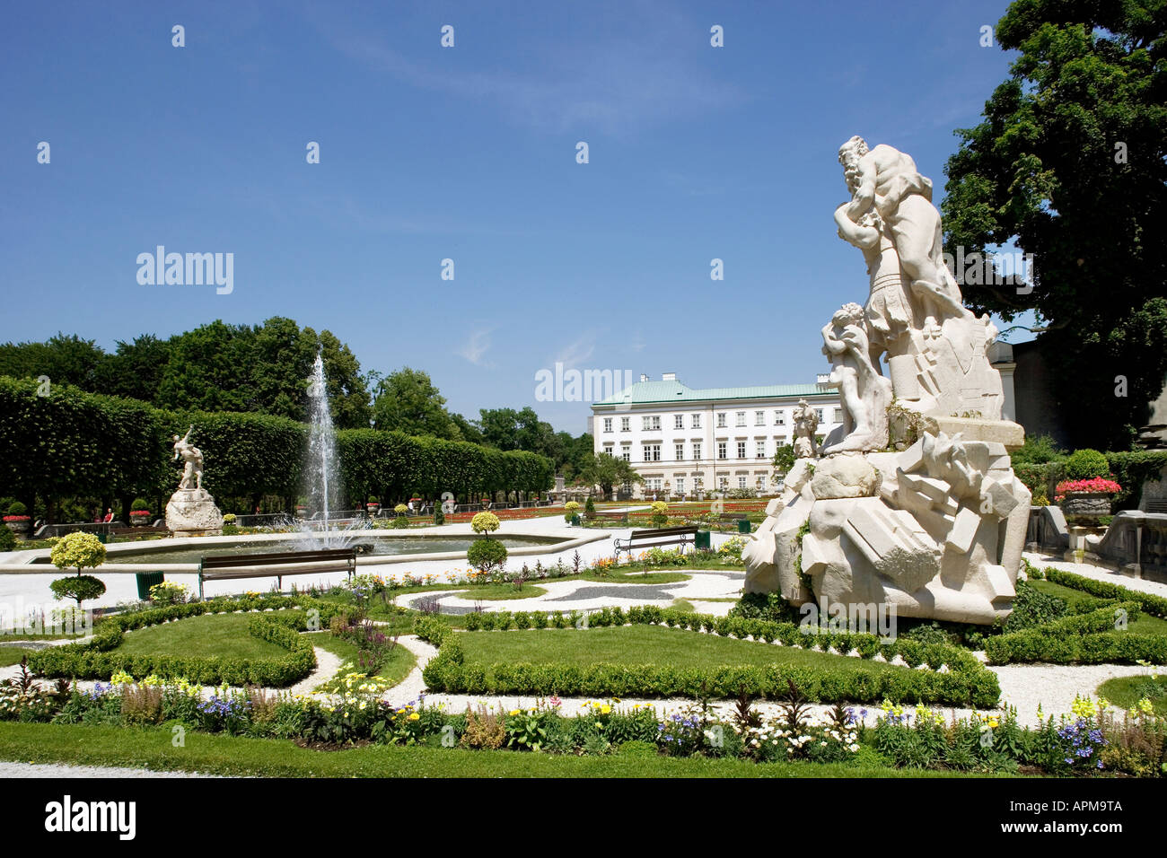 Austria, Salzburg, formal garden Stock Photo