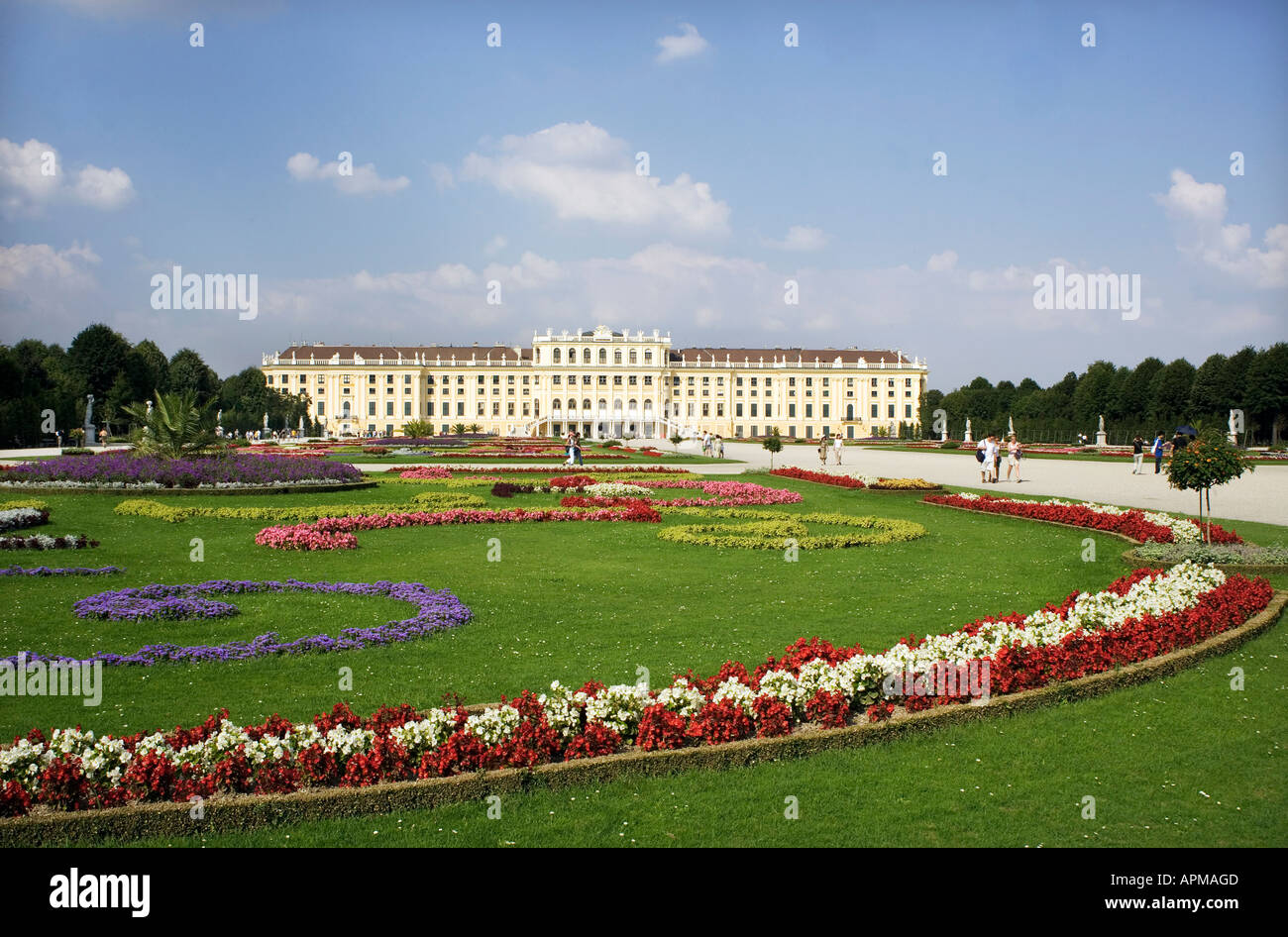 Austria, Vienna, exterior of Schoenbrunn Castle Stock Photo