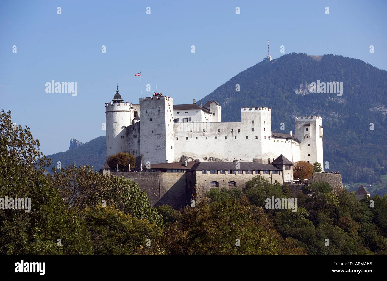 Austria, Vienna, exterior of fortress Hohensalzberg Stock Photo