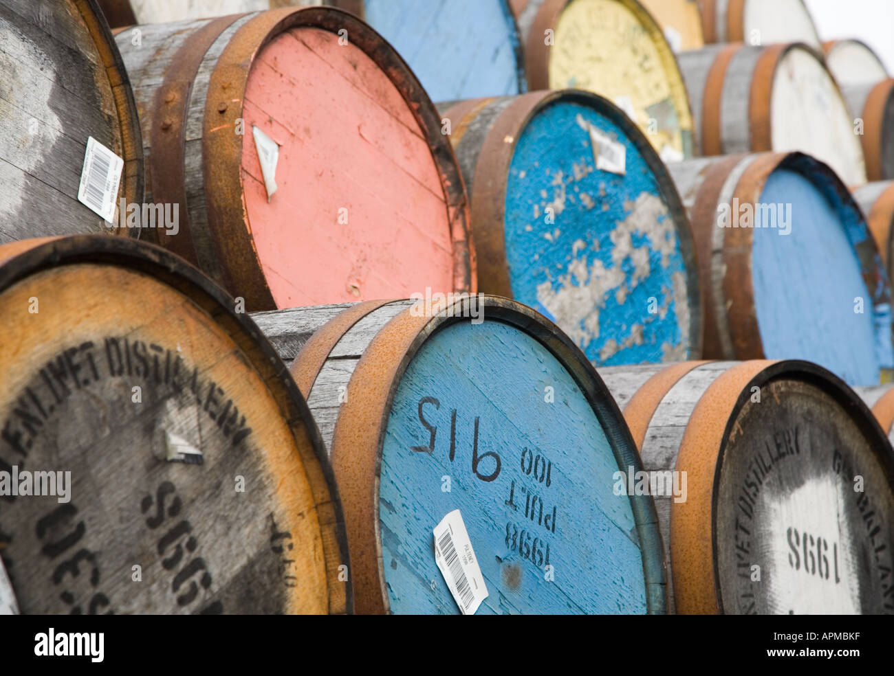 Whisky barrels at Speyside Cooperage, Visitor Centre, Craigellachie