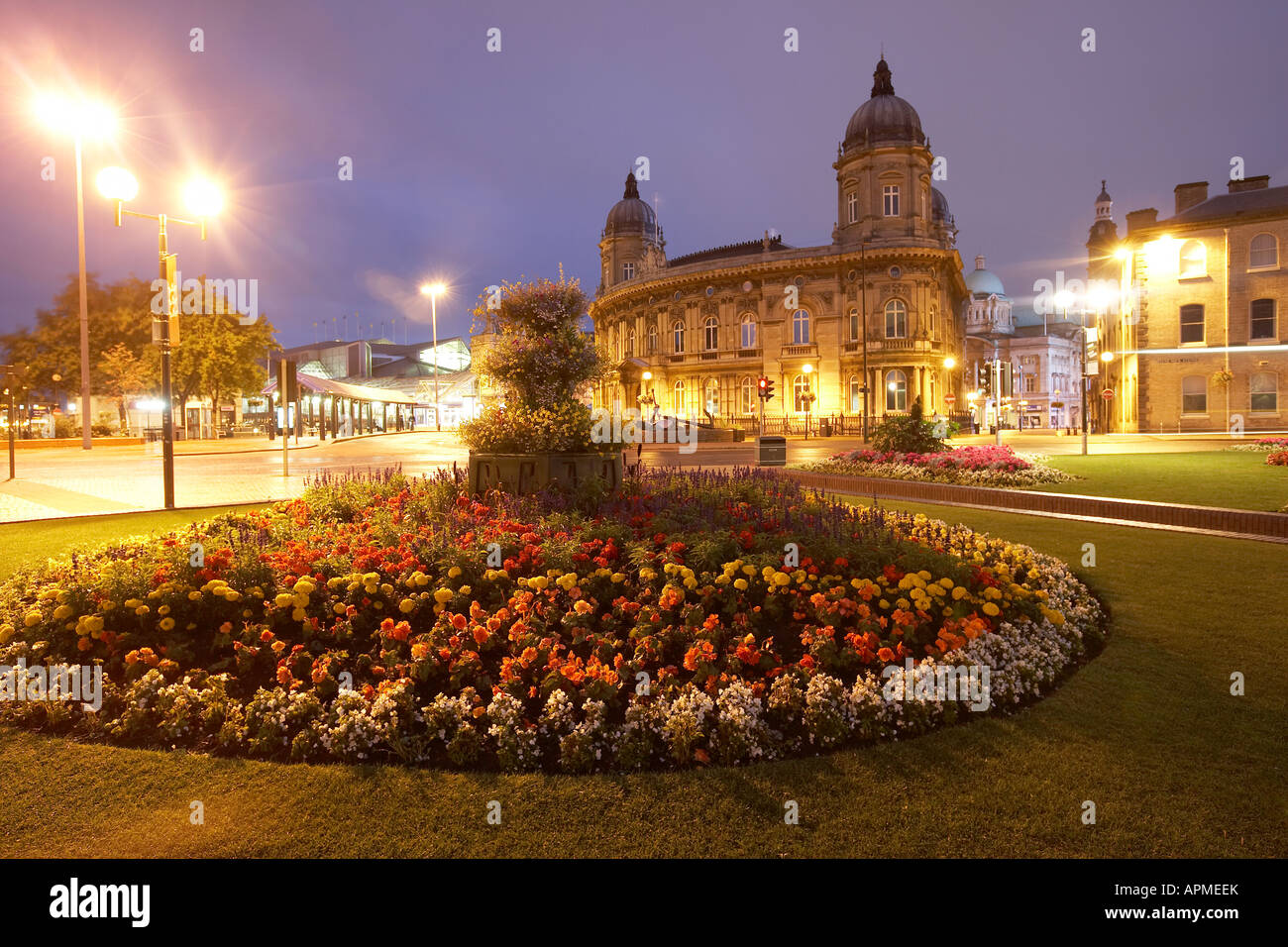 Town Dock Museum at night Queen Victoria Square Kingston upon Hull East